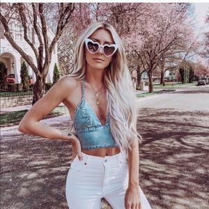 Windsor jean crop top size XS NWT